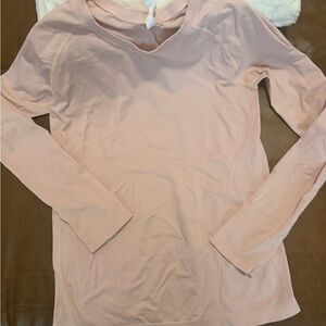 Athleta Light Pink Long Sleeve Top